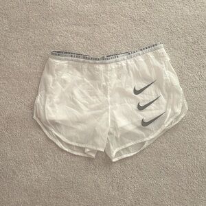 Nike white running shorts